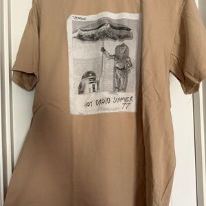 Tan Graphic T-Shirt with Droid Print